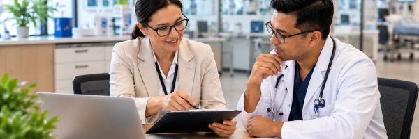 Healthcare Team Reviewing Patient Documents