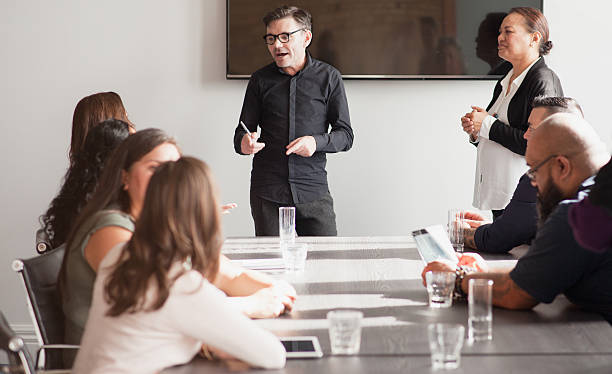 A meeting discussing Flexa Recruitment.